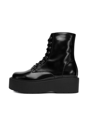 Botine cu platformă - black
