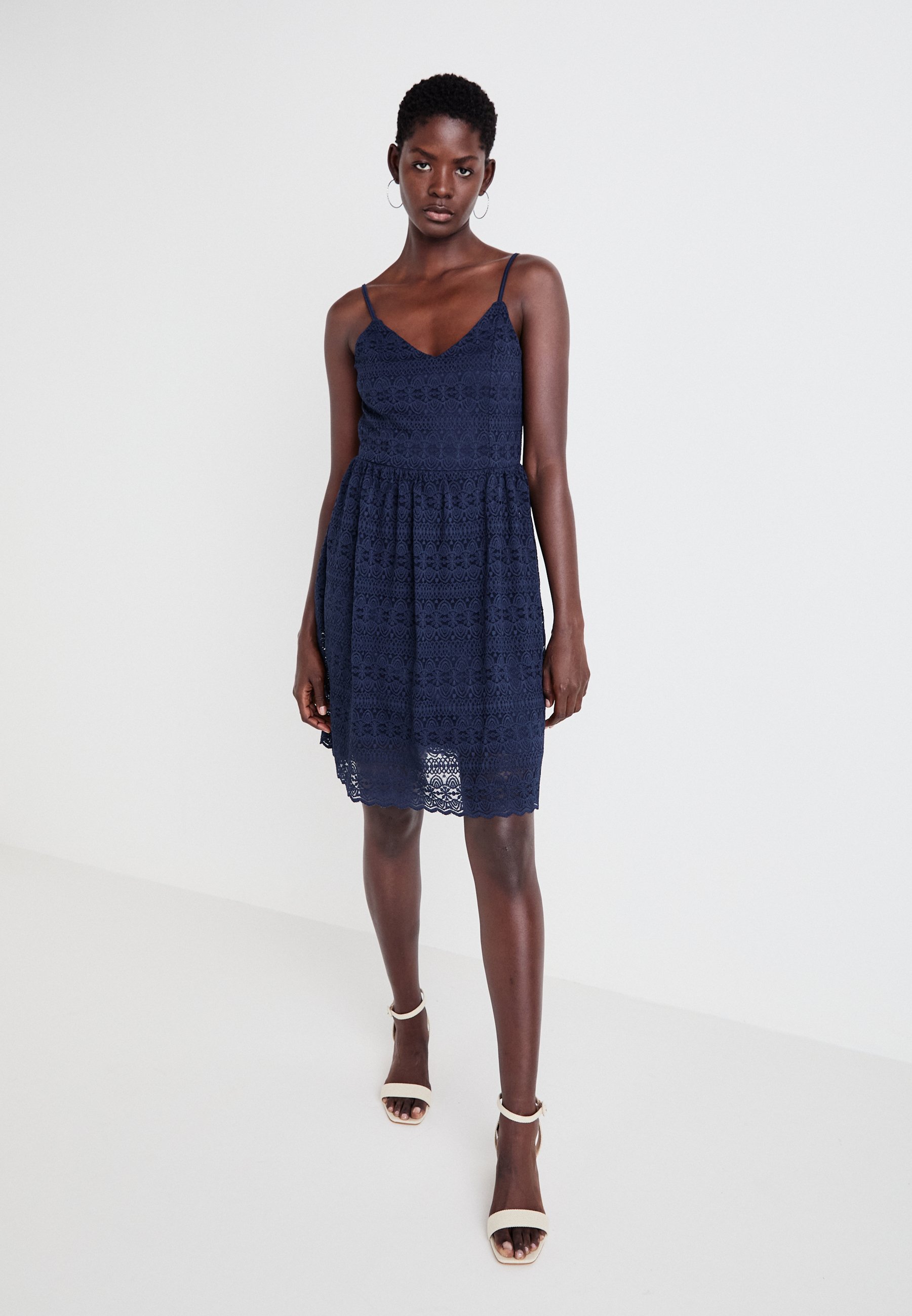 VILA VIAGNES STRAP SHORT DRESS - Cocktail dress / Party dress - navy  blazer/dark blue - Zalando.co.uk