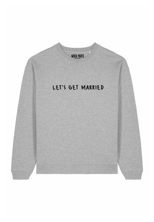 MARRIED EMBROIDERY UNISEX OVERSIZE - Sweater - mottled grey