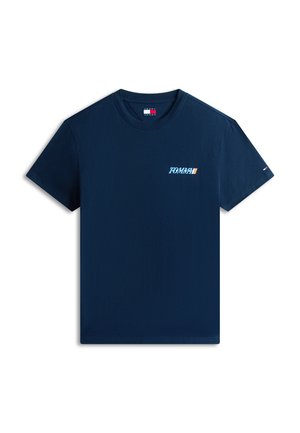 Tommy Jeans, VINTAGE BACK LOGO JERSEY T-SHIRT - T-Shirt print - dark night navy