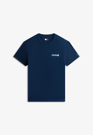 Tommy Jeans, VINTAGE BACK LOGO JERSEY T-SHIRT - T-Shirt print - dark night navy