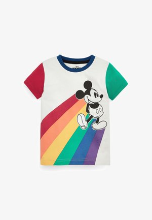 RAINBOW MICKEY MOUSE SHORT SLEEVE - Print T-shirt - white