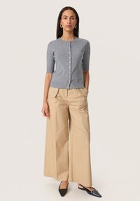Soaked in Luxury SPINA RELIEF SS - Strickjacke - ultimate gray melange