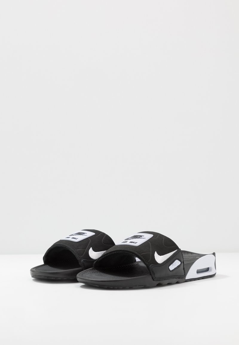 Rebobinar Adelante piel Nike Sportswear AIR MAX 90 SLIDE - Sandalias planas - black/white/negro -  Zalando.es