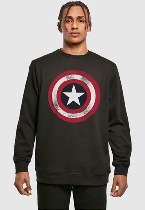 AVENGERS  CAPTAIN AMERICA DISTRESSED SHIEL - Sweatshirt - black