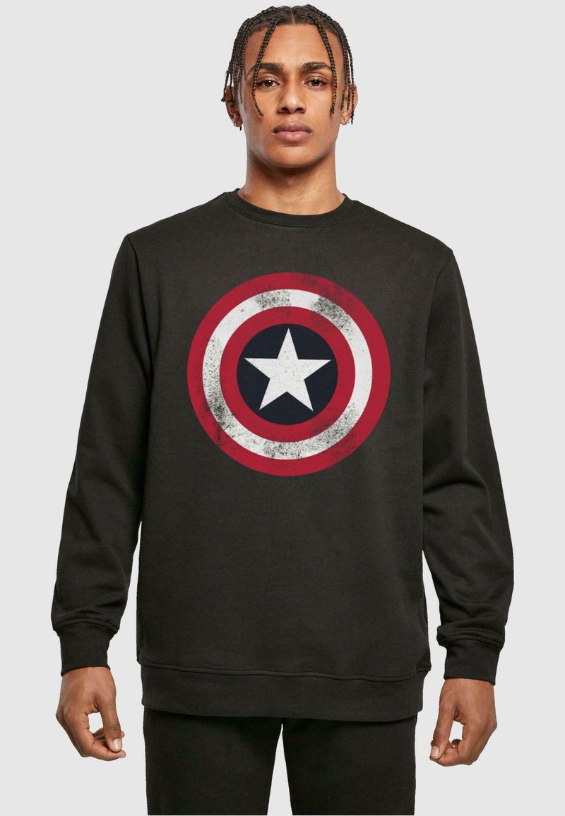 ABSOLUTE CULT - AVENGERS  CAPTAIN AMERICA DISTRESSED SHIEL - Sweatshirt - black, Vergrößern