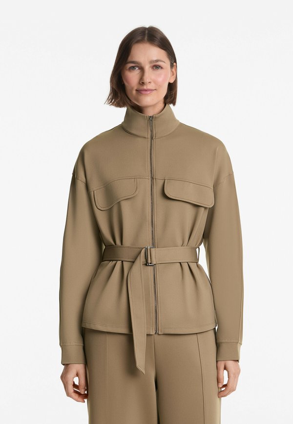 NEOPRENE-EFFECT BELTED - Übergangsjacke