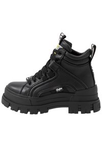 Buffalo Stivaletti con plateau - black