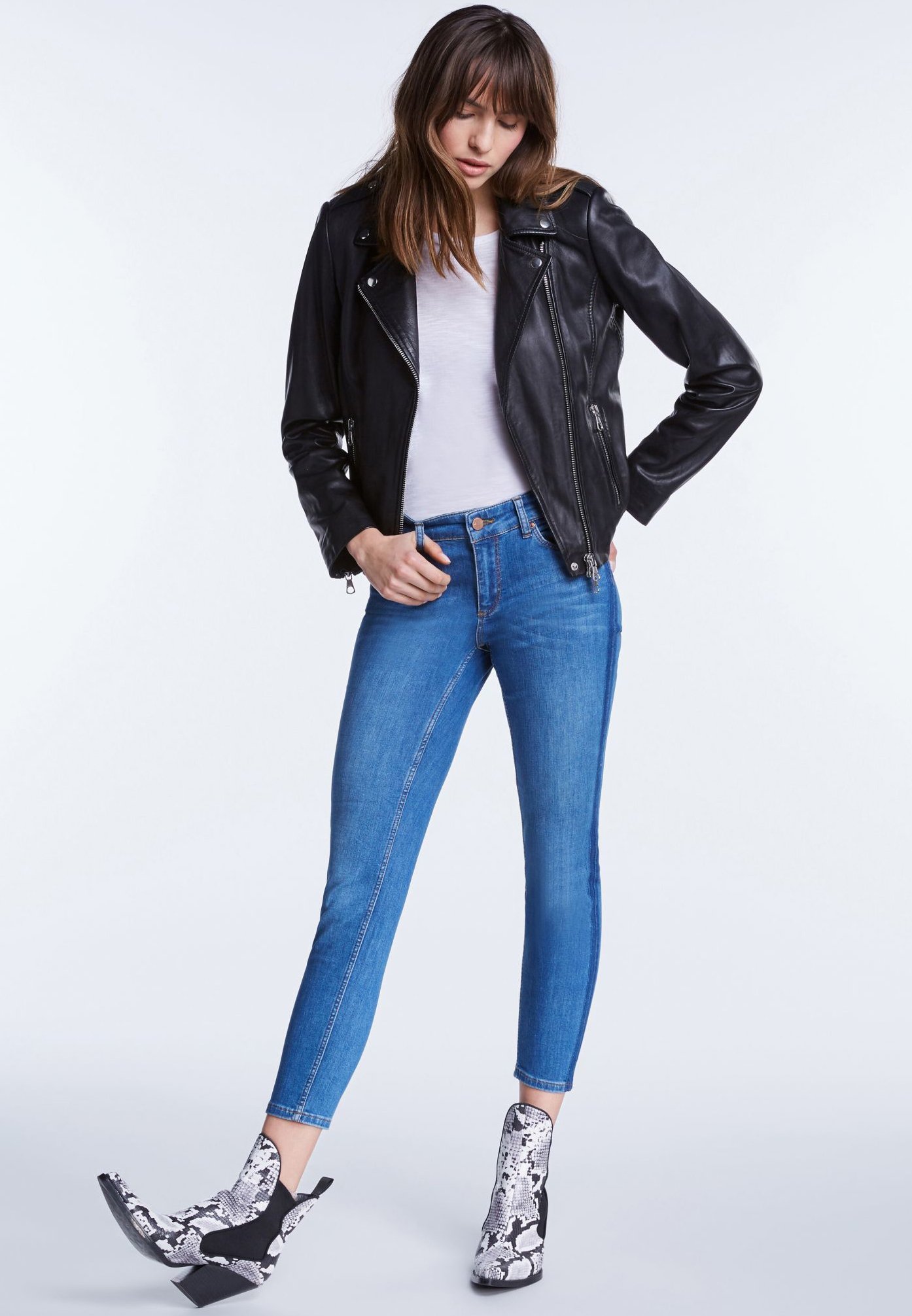 SET THE TYLER - Leather jacket - black 