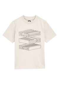 WE Fashion BLUE RIDGE - Marškinėliai su spaudiniu - beige