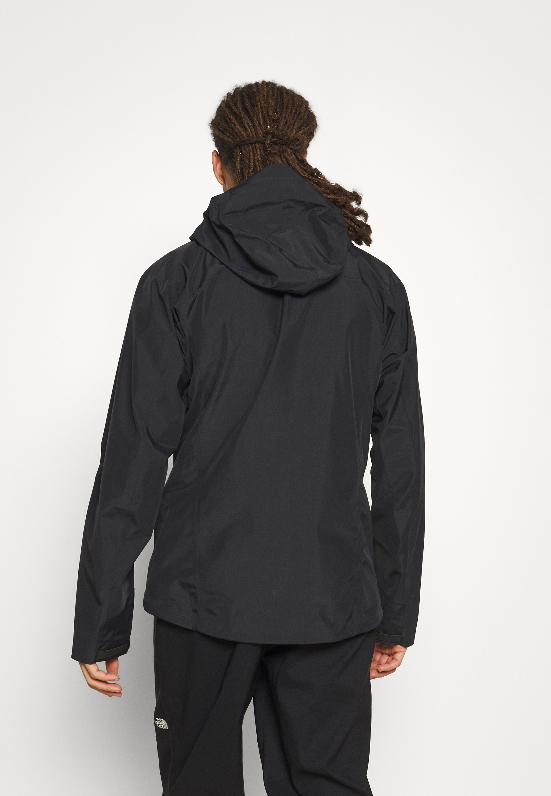 black hard shell jacket