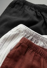 THE SET 3 PACK PULL ON WIDE  - Bukser - black red ecru stripe