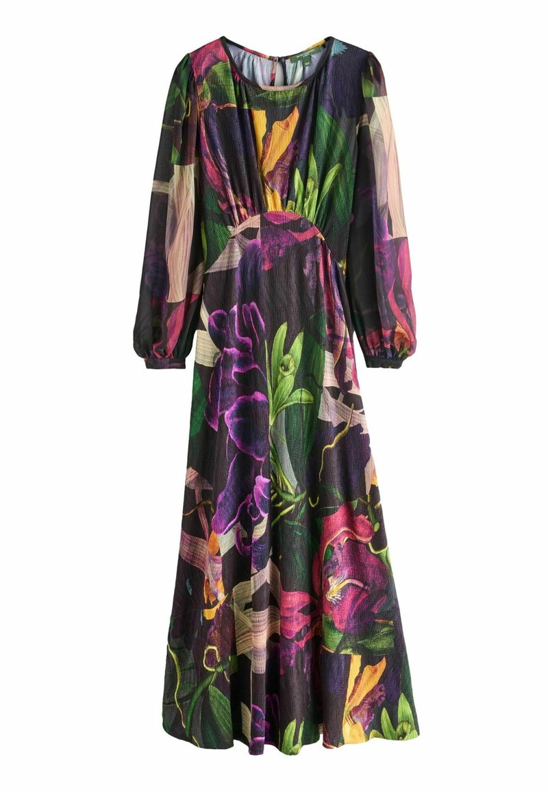 Next REGULAR FIT - KEW COLLECTION LONG SLEEVE - Velika haljina - black floral print