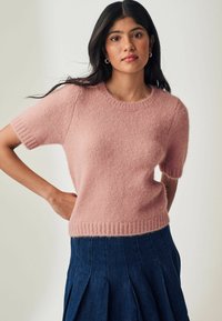 Next SHORT SLEEVE CREW NECK - Navadna majica - blush pink