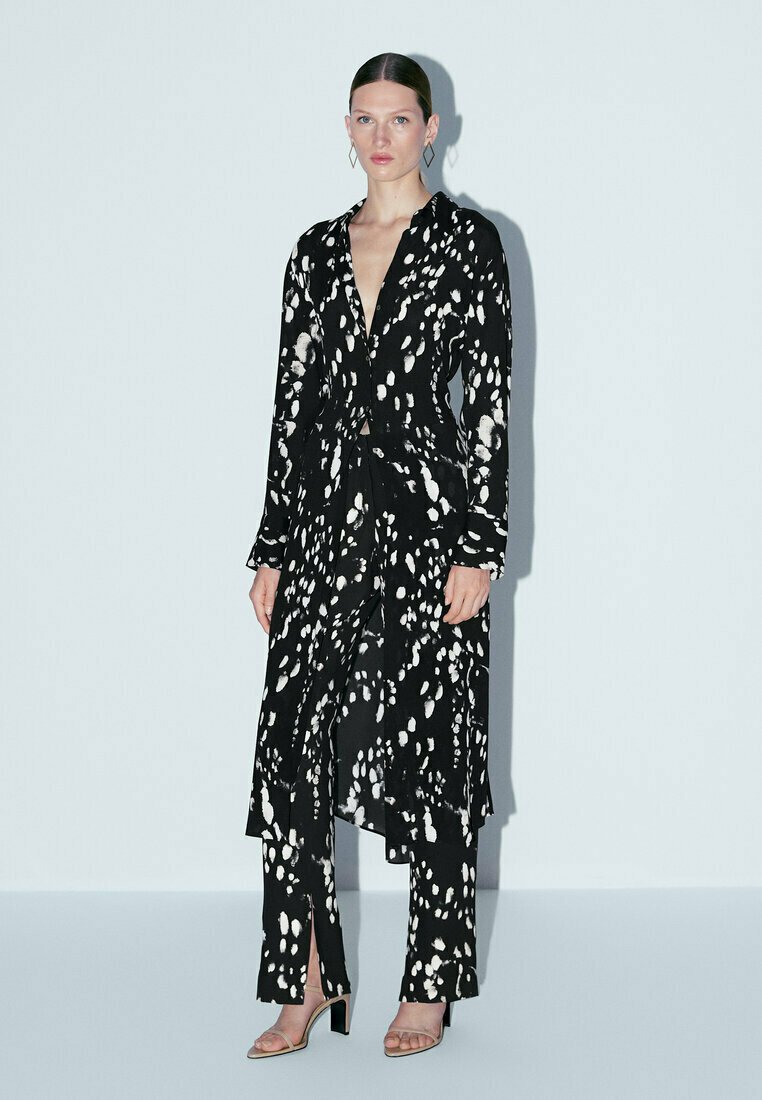 Damen Freizeitkleider | Massimo Dutti PRINTED SHIRT DRESS Blusenkleid black/schwarz - GN84934 Damen Freizeitkleider | Massimo Dutti PRINTED SHIRT DRESS Blusenkleid black/schwarz - GN84934
