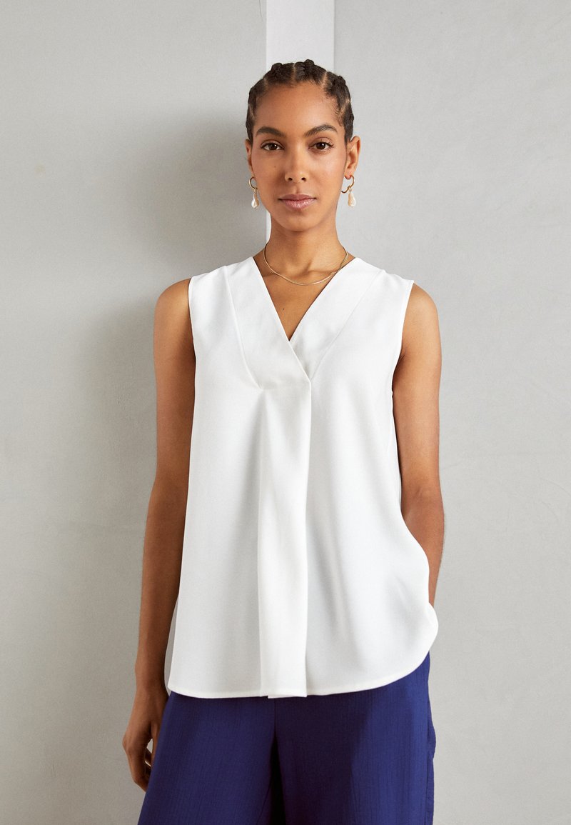 Esprit - V NECK - Top - off white, Zvětšit