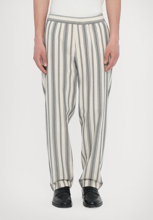 WALTER STRIPE - Bukse - ecru/dark grey