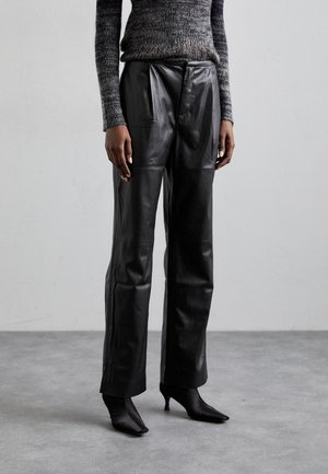 Proenza Schouler White Label STRAIGHT LEG PANTS - Παντελόνι - black
