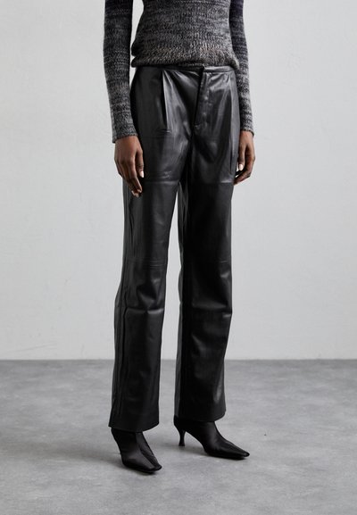 Proenza Schouler White Label STRAIGHT LEG PANTS - Παντελόνι - black