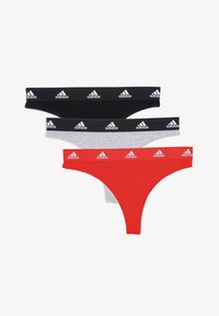 adidas Sportswear THONG 3 PACK - Stringit - schwarz grau rot/punainen ...