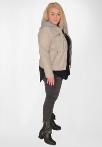 Maze Lederjacke - greige