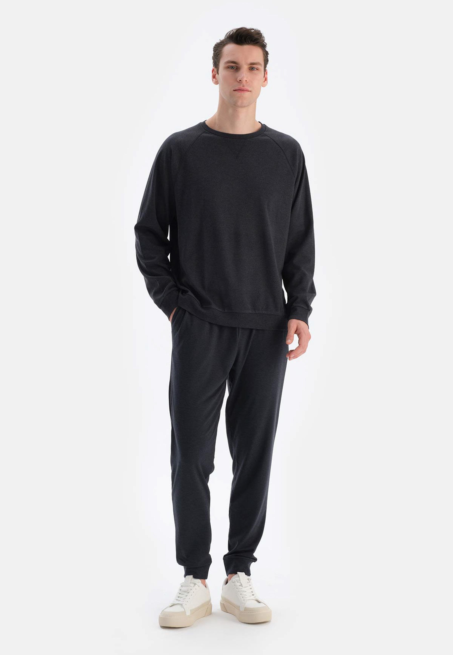 Pigiama Uomo Dagi - Pantaloni In Cotone 100% Vita Regolare, Gamba Dritta, Colore Navy - Foto 3