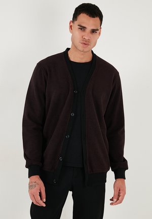 Strickjacke - bordeaux