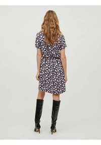 VILA KURZÄRMELIGES - Srajčna obleka - black