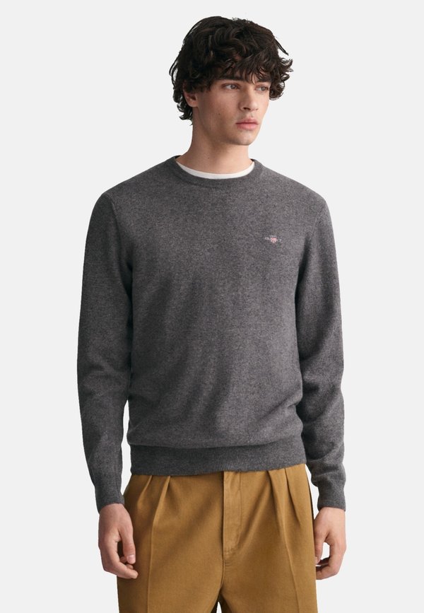 SUPERFINE CREW NECK - Strickpullover - grau