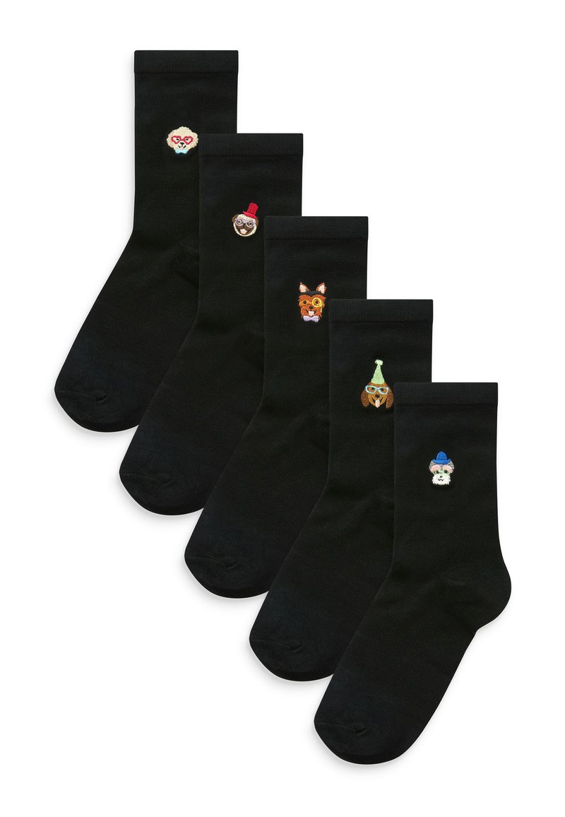 Next EMBROIDERY MOTIF ANKLE SOCKS 5 PACK Socken black/schwarz Zalando.de