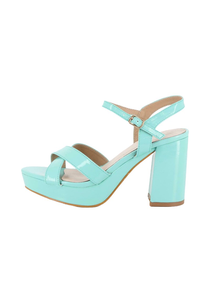 Blogger Sandalias de tacón - turquesa