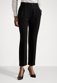 WOOL-BLEND TRICOTINE JODHPUR PANT - Kelnės - black