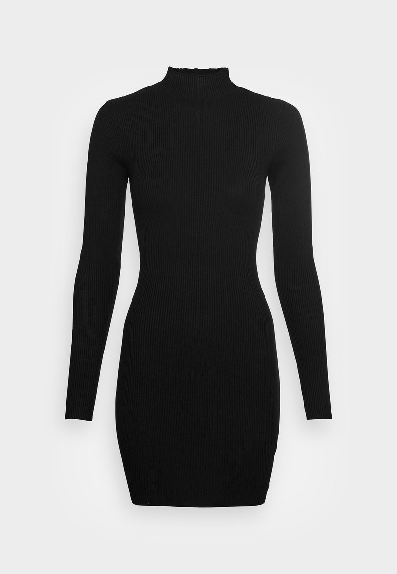 Damen Freizeitkleider | Missguided HIGH NECK MINI DRESS Strickkleid black/schwarz - NP31604 Damen Freizeitkleider | Missguided HIGH NECK MINI DRESS Strickkleid black/schwarz - NP31604