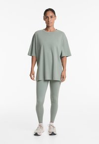 OYSHO SHORT SLEEVE - Jednoduché tričko - mottled grey