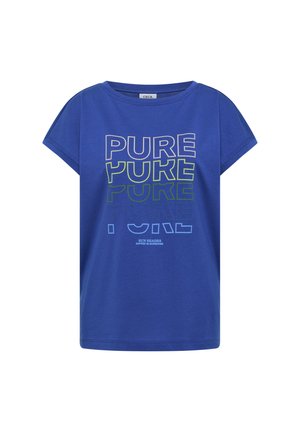 Cecil, T-SHIRT MIT BOAT NECK UND FRONTPRINT - Camiseta estampada - deep river blue