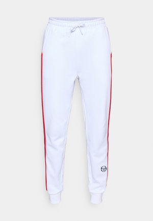 Sergio Tacchini GHIBLI TRACK PANT - Tracksuit bottoms - white/maritime blue/adrenaline rush