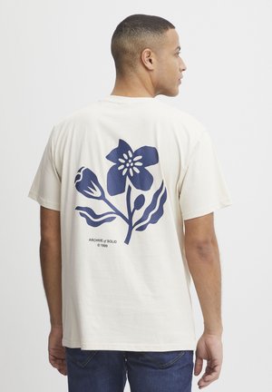 Solid SDFULTON - T-shirt print - oatmeal