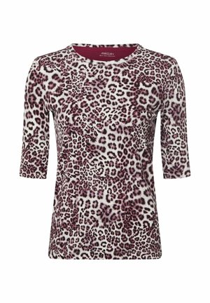 T-shirt imprimé - ecru aubergine