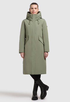 SANTINI - Zimný kabát - muted green