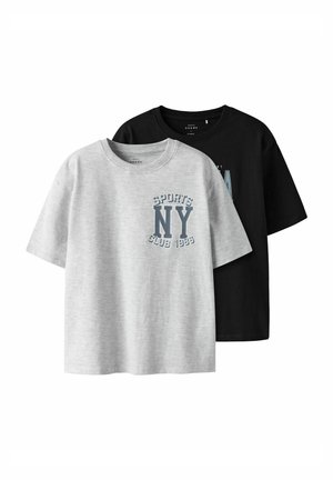 2 PACK - T-shirt imprimé - light grey melange