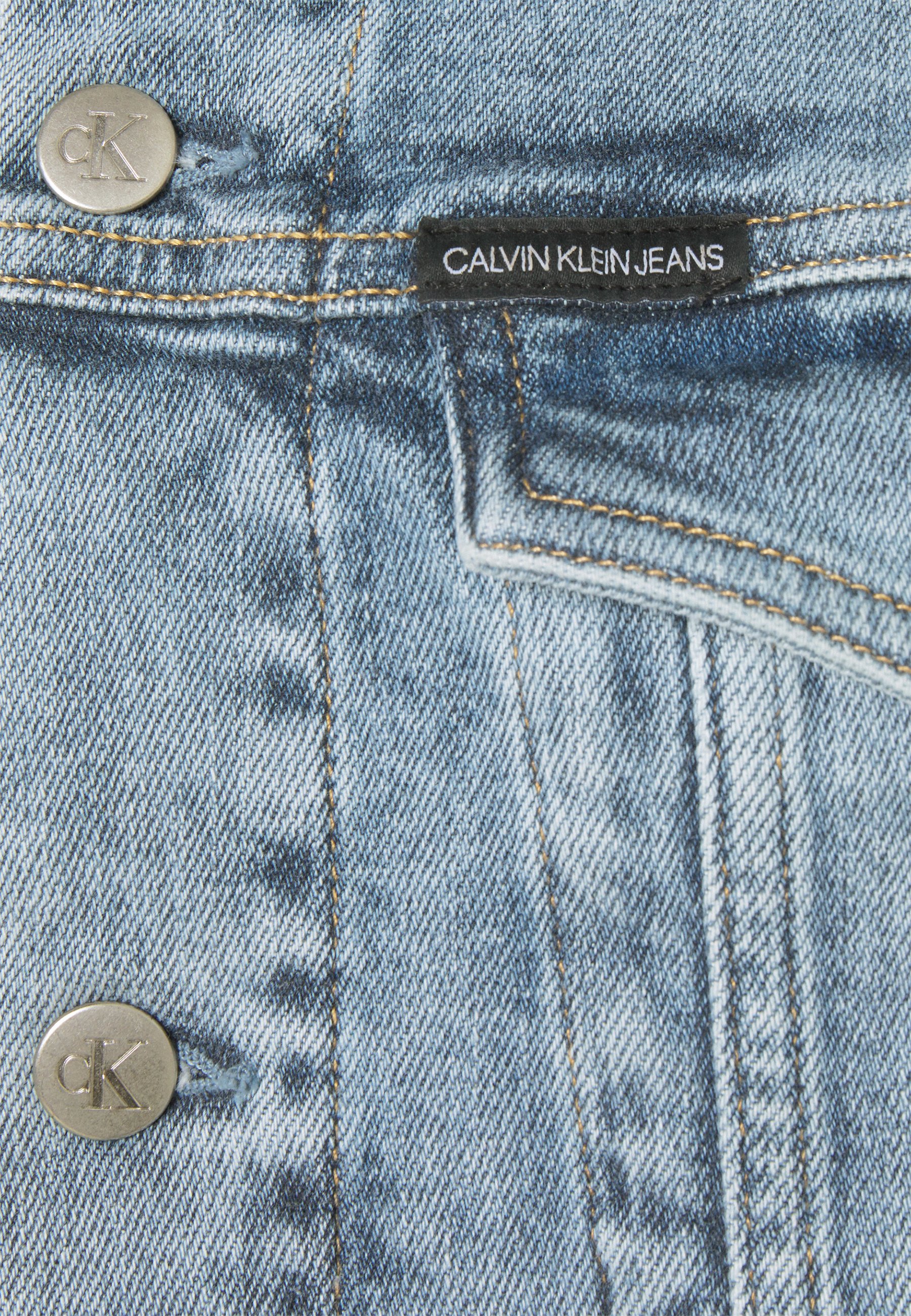 Calvin Klein Jeans FOUNDATION JACKET - Denim jacket - denim  light/light-blue denim - Zalando.ie