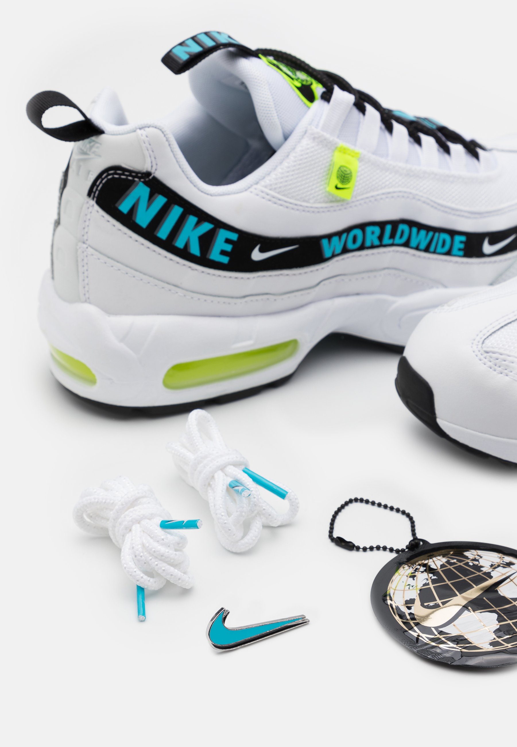 Nike Sportswear Air Max 95 Sneakers White Blue Fury Volt Black Hvid Zalando Dk