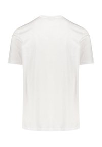 Hvid bomulds t-shirt med korte ærmer, rund halsudskæring og en glat tekstur. Ingen logoer eller mønstre synlige. Enkel bagude.