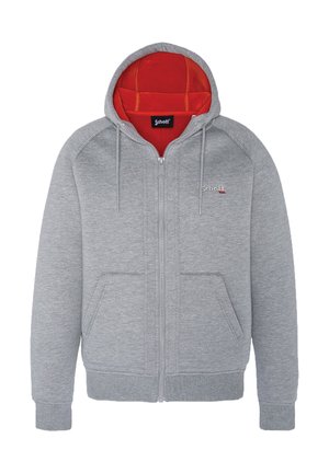 Schott, Sweat zippé - gris chiné