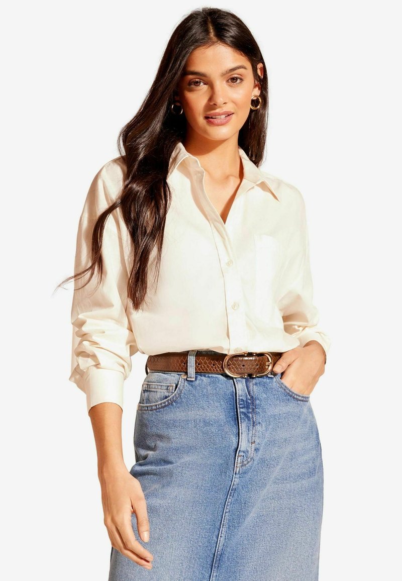Friends Like These LONG SLEEVE BUTTON THROUGH - Button-down blouse - white