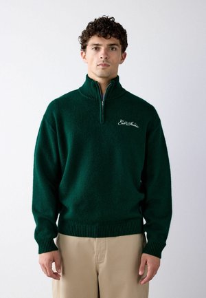 Next, COSY RELAXED FIT QUARTER ZIP JUMPER - Jumper - green graphic