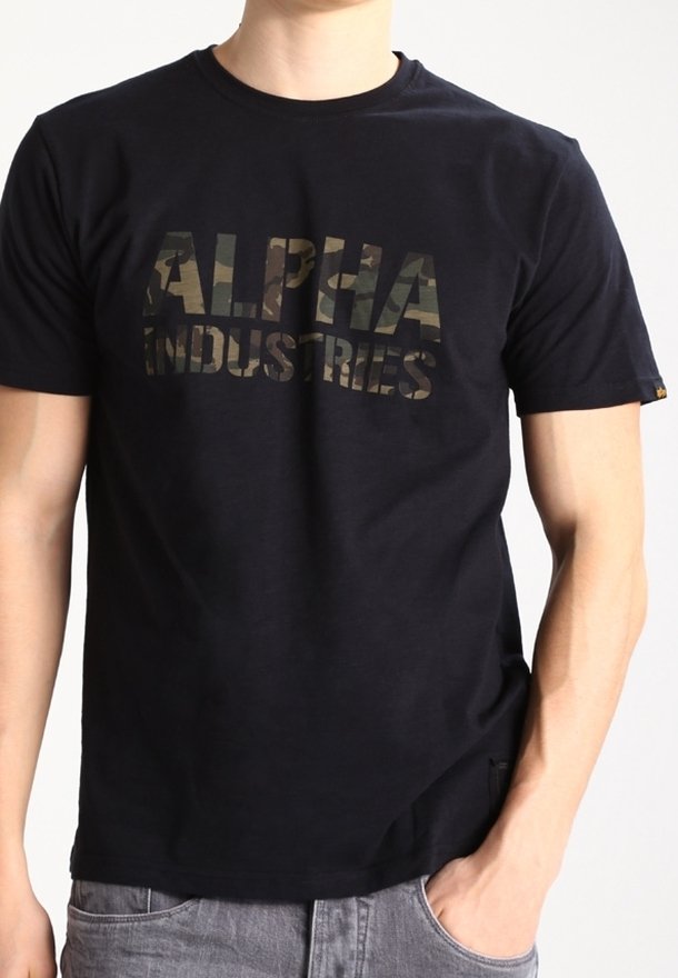 Alpha Industries T-shirt imprimé - black