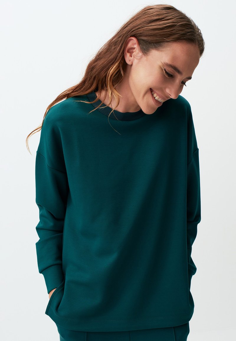 Jimmy Key CREW NECK LONG SLEEVED - Felpa - dark green