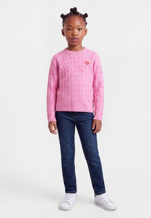 ONLY MINI, KMGIBI LIFE O NECK - Πουλόβερ - cyclamen/winetastin