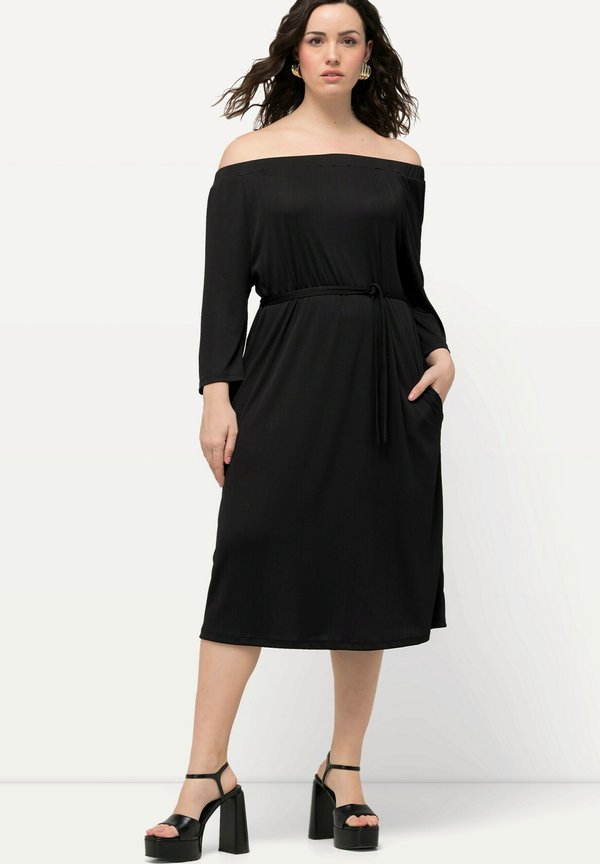TEXTURED CARMEN NECKLINE 3/4 SLEEVE  - Jerseykleid